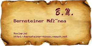 Bernsteiner Mínea névjegykártya